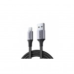 Дата кабель USB 2.0 AM to Lightning 1.0m 2.4A US199 black UGREEN (60156)