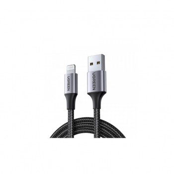 Дата кабель USB 2.0 AM to Lightning 1.0m 2.4A US199 black UGREEN (60156)