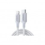 Дата кабель USB-C to Lightning 1.0m 3A 60W US304 white UGREEN (70523)