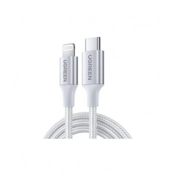 Дата кабель USB-C to Lightning 1.0m 3A 60W US304 white UGREEN (70523)