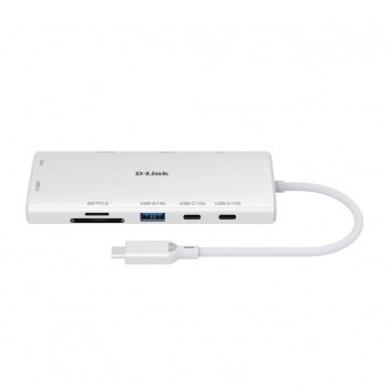 USB-хаб D-Link USB-C 10-in-1 2xHDMI + 1xRJ45 1000Mbps + 2xUSB-C + (DUP-A01)