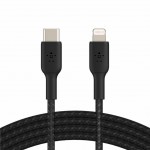 Дата кабель USB 2.0 AM to Lightning 1.0m BRAIDED black Belkin (CAA004BT1MBK)