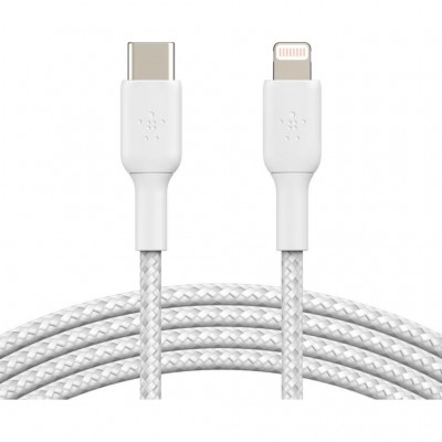 Дата кабель USB-C to Lightning 2.0m white Belkin (CAA004BT2MWH)