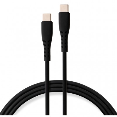 Дата кабель USB-C to USB-C 2.0m 60W Silicon Black Vinga (VCDCCC262SB)