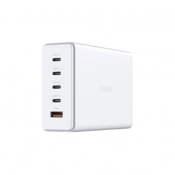 Зарядний пристрій D-Link 4xUSB-C + 1xUSB PD240W GaN white (DCF-241)