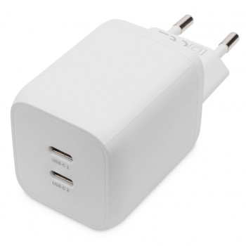 Зарядний пристрій Digitus 2xUSB-C PD65W GaN (DA-10063)