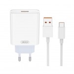 Зарядний пристрій XO USB 120W + cable USB to USB-C white (XO-L128U)