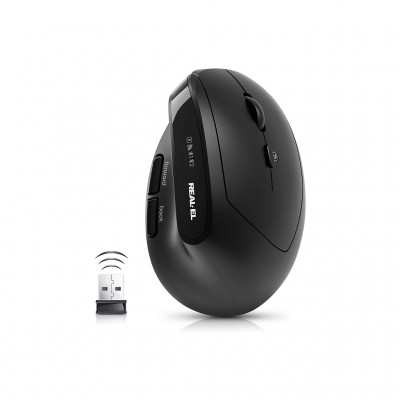 Миша Real-El RM-490W Wireless/Bluetooth Black (EL123200058)