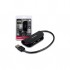 USB-хаб AXAGON USB 2.0 to 4xUSB 2.0 0.2m black (HUE-X4B)
