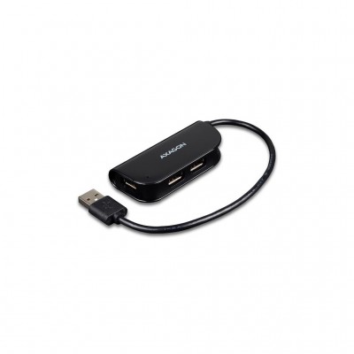USB-хаб AXAGON USB 2.0 to 4xUSB 2.0 0.2m black (HUE-X4B)