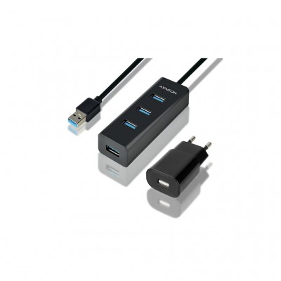 USB-хаб AXAGON USB 3.1 to 4xUSB 3.0 1.2m + power adapter + cable (HUE-S2BP)