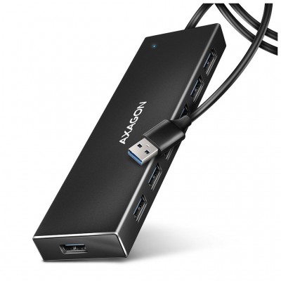 USB-хаб AXAGON USB 3.1 to 7xUSB 3.0 black (HUE-F7A)