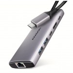 USB-хаб AXAGON USB-C to 2xUSB-A + 1xUSB-C + HDMI + RJ45 + PD100W (HMC-6G2L)