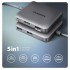 USB-хаб AXAGON USB-C to 2xUSB-A + HDMI + RJ45 + PD 100W 0.2m grey (HMC-5HL)