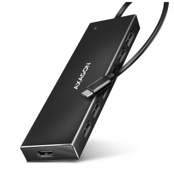 USB-хаб AXAGON USB-C to 7xUSB 3.0 black (HUE-F7C)
