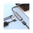 USB-хаб Hoco USB-C to HDMI+USB3.0+2xUSB2.0+PD HB27 Metal Gray (6931474769329)