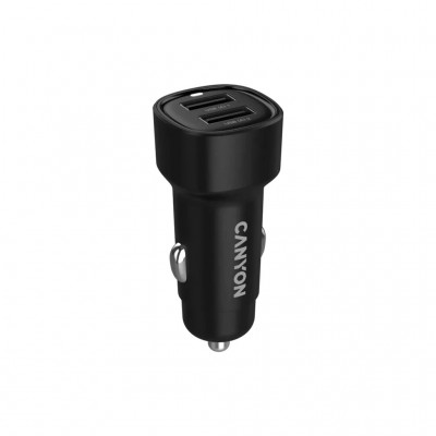 Зарядний пристрій Canyon 2xUSB 24W black (CNE-CCABR2AA)