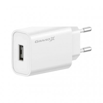 Зарядний пристрій Grand-X Quick Charge QС3.0, + cable USB -> Type C 1m white (CH-550WT)