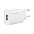 Зарядний пристрій Grand-X Quick Charge QС3.0, + cable USB -> Type C 1m white (CH-550WT)