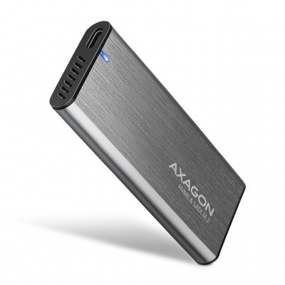 Кишеня зовнішня AXAGON USB-C 3.2 Gen 2 metal box for M.2 NVMe & SATA SSD SuperSpeed (EEM2-SG2)