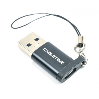 Перехідник USB 3.0 AM to USB-C F Cabletime (CA913701)