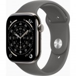 Смарт-годинник Apple Watch Series 11 GPS + Cellular 46mm Natural Titanium Case with Stone Grey Sport Band - M/L (MFCX4RK/A)