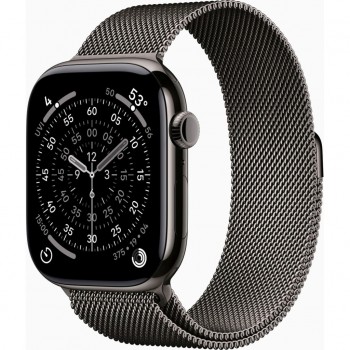 Смарт-годинник Apple Watch Series 11 GPS + Cellular 46mm Slate Titanium Case with Slate Milanese Loop - M/L (MFD44RK/A)