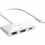 USB-хаб J5create USB-C 3-in-1 HDMI + USB + USB-C PD white (JCA399-N)