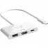 USB-хаб J5create USB-C 3-in-1 HDMI + USB + USB-C PD white (JCA399-N)