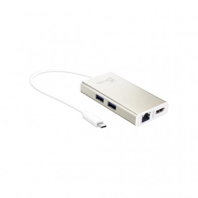 USB-хаб J5create USB-C 5-in-1 2xUSB 3.0 + HDMI 4K + USB-C PD + RJ45 (JCA374-N)