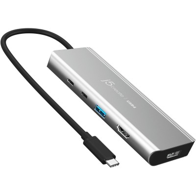 USB-хаб J5create USB-C 7-in-1 USB 3.2 + USB-C PD + HDMI 4K + Displa (JCD401-N)