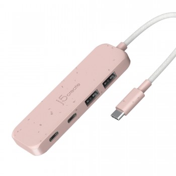 USB-хаб J5create USB-C to 2xUSB-A + 2xUSB-C 3.2 10Gbps rose (JCH342ER-N)