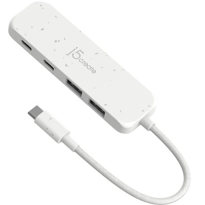 USB-хаб J5create USB-C to 2xUSB-A + 2xUSB-C 3.2 10Gbps white (JCH342EW-N)