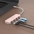 USB-хаб J5create USB-C to 4xUSB-A 3.2 10Gbps rose (JCH341ER-N)