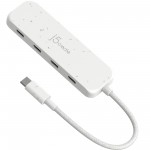 USB-хаб J5create USB-C to 4xUSB-C 3.2 10Gbps white (JCH345EW-N)