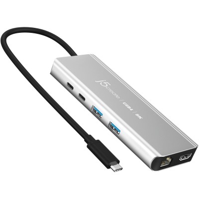 USB-хаб J5create USB-С 6-in-1 2xUSB 3.2 + USB-C PD 100W + USB-C + H (JCD403-N)