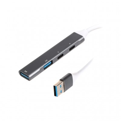 USB-хаб Maxxter USB 3.0 to 1xUSB 3.0 + 1xUSB 2.0 + 2xUSB-C (HU3A-4P-03)