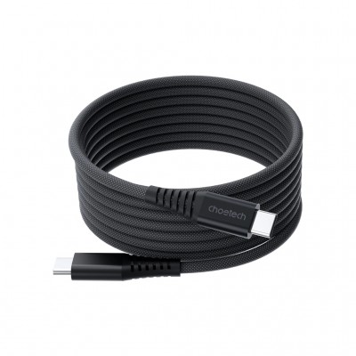 Дата кабель USB-C to USB-C 1.2m 240W magnetic black Choetech (XCC-1051-BK)