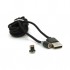 Дата кабель USB 2.0 to Lightning 2.0m 2A magnetic nylon black Pipo (18166)