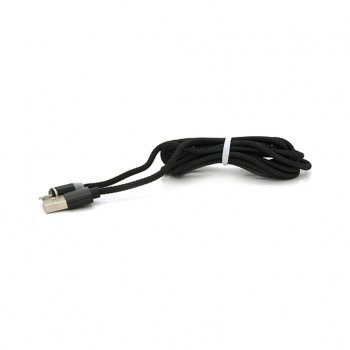 Дата кабель USB 2.0 to Lightning 2.0m 2A magnetic nylon black Pipo (18166)