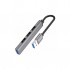 USB-хаб Hoco USB to USB 3.0 + 3xUSB 2.0 metal gray (6931474765468)