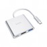 USB-хаб Hoco USB-C to USB3.0+HDMI+PD HB14 Silver (6931474725790)