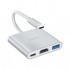 USB-хаб Hoco USB-C to USB3.0+HDMI+PD HB14 Silver (6931474725790)