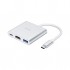 USB-хаб Hoco USB-C to USB3.0+HDMI+PD HB14 Silver (6931474725790)