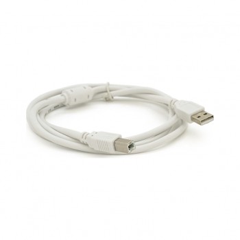 Кабель для принтера USB 2.0 AM/BM 0.8m ferrite white Voltronic (YT-AM/BM-0.8W)