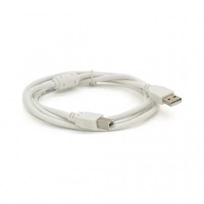 Кабель для принтера USB 2.0 AM/BM 0.8m ferrite white Voltronic (YT-AM/BM-0.8W)