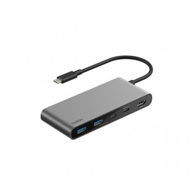 USB-хаб Belkin USB-C 7-in-1 2xUSB 3.0 + USB-C + PD + HDMI 2.0 4K6 (AVC023HQSGY)