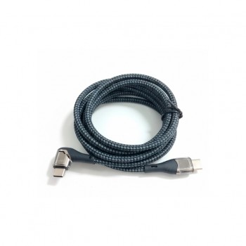 Дата кабель USB-C to USB-C 1.5m 5A 100W Quick Charge magnetic black BeCover (714555)