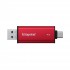 Зовнішній SSD USB 1TB Kingston Dual Portable Red (SPSD/1TB)