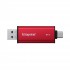 Зовнішній SSD USB 2TB Kingston Dual Portable Red (SPSD/2TB)